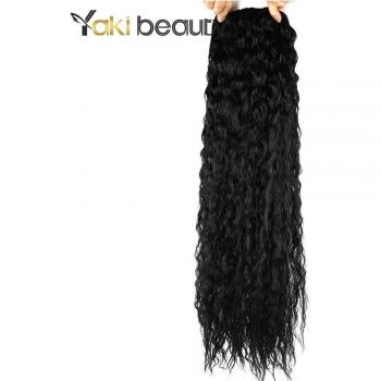 Cabello Sintético Yaki Beauty 30” Coleta Negra Ondulada