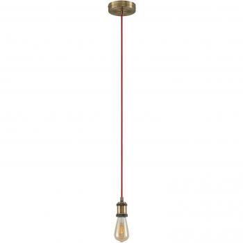 Lindby Archita Schwebelampe – Roter und Brauner Farbmix