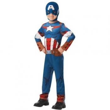 Traje Infantil Capitán América 7-8 Años Rojo/Azul