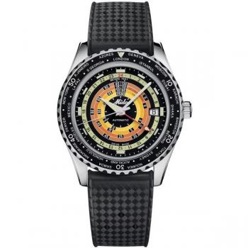 Reloj Mido Ocean Star Decompression Worldtimer 40mm negro automático de acero