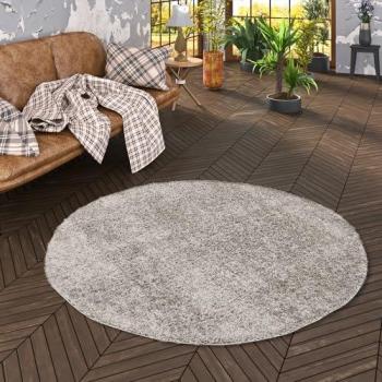 Rundteppich Hochflor Shaggy 200x200 cm