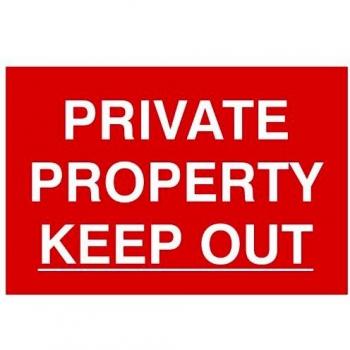 Scan 1652 300 x 200mm PVC Private Property Keep Out