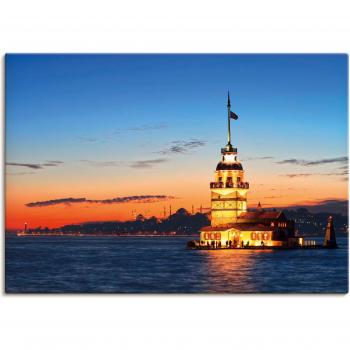 Artland: Istanbul Leanderturm – Gebäude im Querformat (Canvas/Poster)