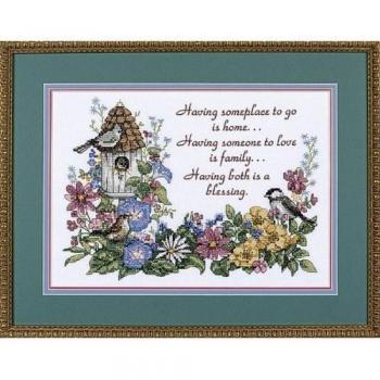 Garden Verse 14x10 Cross Stitch Stamped Kit
