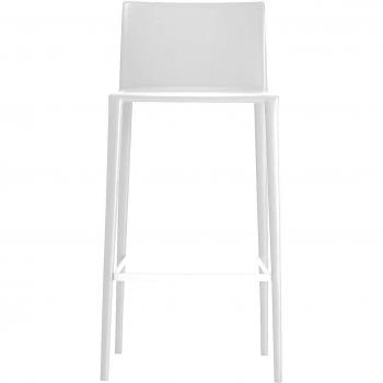 Arper White Leather Norma 1713 Barstool – 100 x 47,52 x 52,5 cm