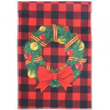 Ornement de jardin drapeau de Noël