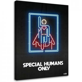 Superman Neon Wanddecoratie 40x60 Blauw