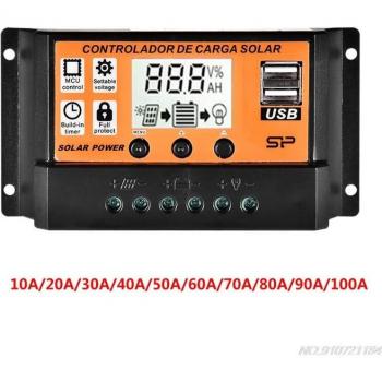Contrôleur de Charge MPPT pour panneaux solaires avec Écran LCD et Double USB D22 20