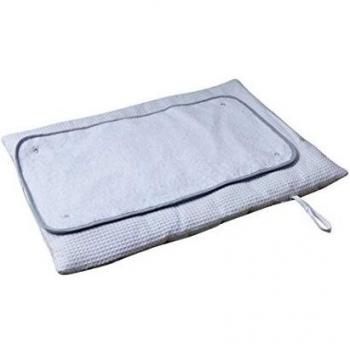 Clair de Lune Cotton Waffle Travel Mat – White, Roly‑Poly