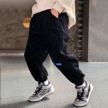 Pantalons de sport en velours pour garçons 3-12 ans