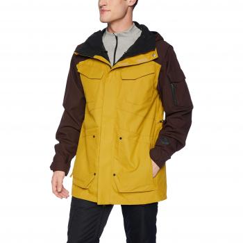 Volcom Herren‑Snowjacke VCO Inferno 2 Layer Stretch – Resin Gold, S