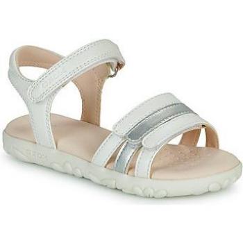 Sandali Geox Haiti per Ragazze Bianchi con Chiusura a Strappo EU 35