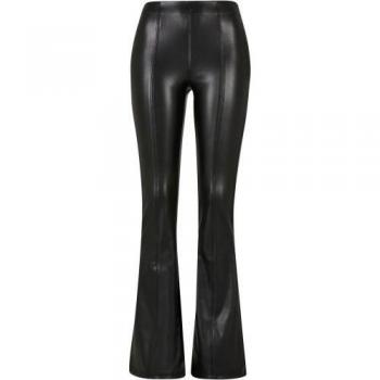 Urban Classics Dames Moderne Uitloopbroek in Kunstleer