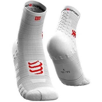 Compressport Herren Racing Sock High Weiß T3 Sportsocke mit Kompression