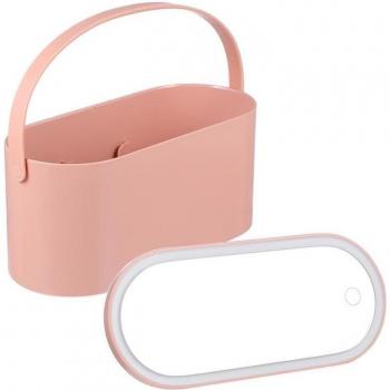 Miroir LED avec Organisateur de Maquillage Portable