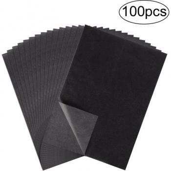 100 Pcs A4 Black Reusable Copy Carbon Paper