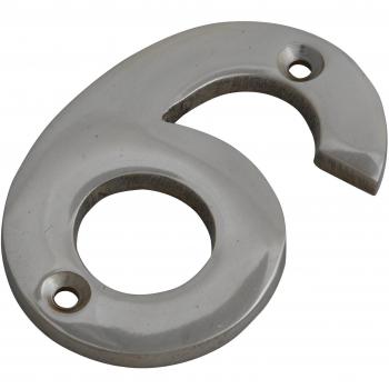 Forge 75 mm Numeral 6, Chromed Finish