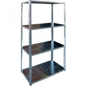Scaffale Kit 4 piani Brixo Zip in acciaio zincato 75x30x150 cm