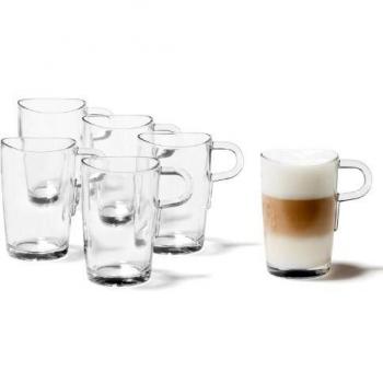 Vintage Loop Latte‑Tassen – 6‑Pack