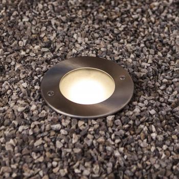 Suelo LED Empotrable LUTEC Strata Ø12 cm, Aluminio, 90° IP67