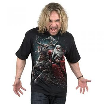 T-Shirt Sleigher Uomo Nero Spiral S a 4XL