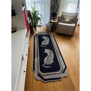 Gold Leopard Pattern Digital Print Floor Mat 50 x 80
