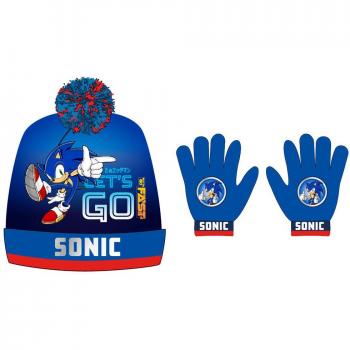 Conjunto de Gorro y Guantes Sonic