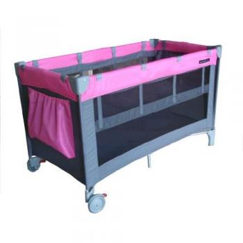 Zekiwa Pink 2‑Ebene Reisebett mit Rollen