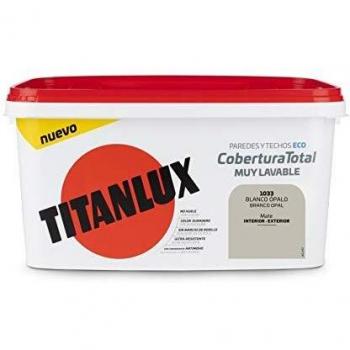 Titanlux Pintura Plástica Cobertura Total 4L Blanco Ópalo 1033
