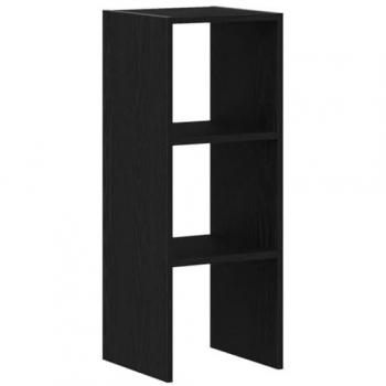 Étagère à livres chêne noir 30x30x80 cm en bois d'ingénierie