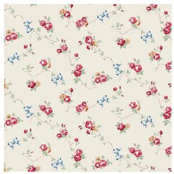 Rose and Bows Cream-Color Wallpaper