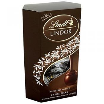 Lindt Lindor Extra Dark Chocolate Balls Box (16 Balls)