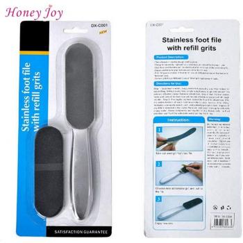 Pro Foot Care Pedicure Set with Metal Handle and 10 Sanding Cloth Refills
