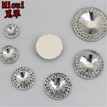 Cuentas Relleno de Diamantes Planas 12mm