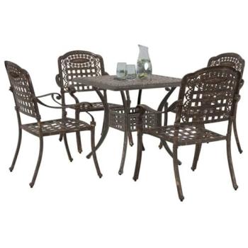 Bronze Garden Table Collection – 3 Piece Cast Aluminum