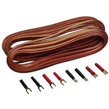 Sinuslive Car stereo speaker cable set 2 x 0.75 mm² 10.00 m gold-plated, incl. connector