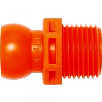 Accessoire de tuyauterie Loc-Line Orange – Connecteur NPT mâle, Copolymère d'acétal