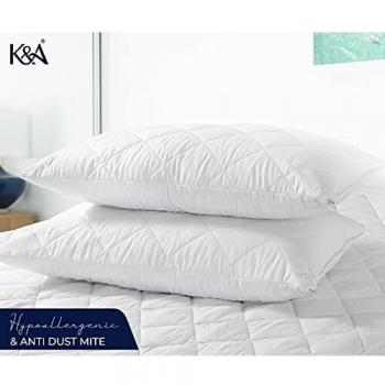 K&A® Quilted Pillow Protectors 4 Pack
