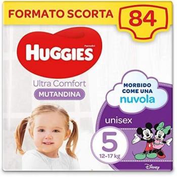 Huggies Ultra Comfort Pannolini Mutandina, Taglia 5 (12-17 Kg), Confezione da 84 Pannolini Mutandina
