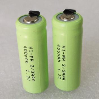 NiMH Akku 2/3AAA 400mAh mit Lötstiften für DIY Solarlicht