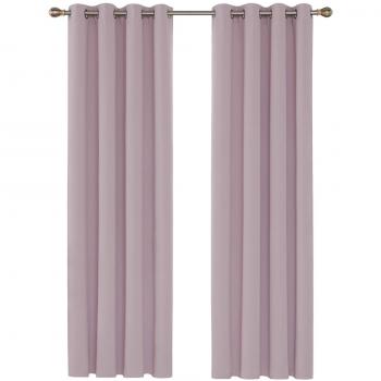 Deconovo Blickdichte Gardinen, 280x140 cm, 2er Set