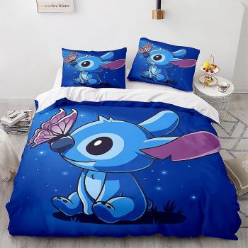 Literie 3D Blue Stitch