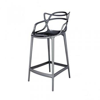 Kartell Barhocker Masters, schwarz, 52 x 49 x 99 cm