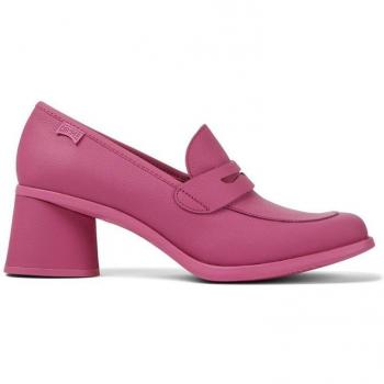 Kiara Mocasines de Piel Rosa con Bloque