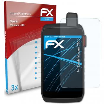 Protecteur d’écran atFoliX 3x transparent pour Garmin Montana 700i 01 FX-CLAIR
