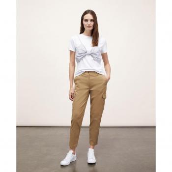 Pantalón Motivi con diseño rayado y tiro alto