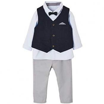 Bébé Chic 4 pièces Cérémonie Garçon – Gilet, Chemise, Nœud Papillon, Pantalon Encre