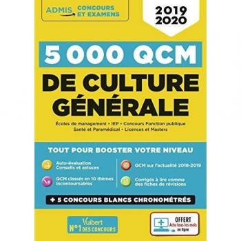 5000 QCM de culture générale + Actu en ligne mois par mois