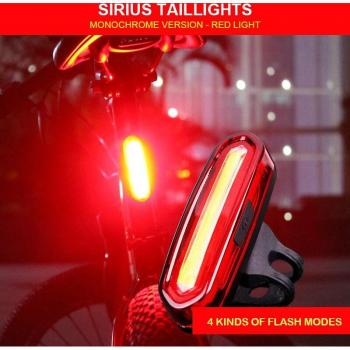LED Bike Light USB Rechargeable 300 Lumens 3 Modes Waterproof Safety