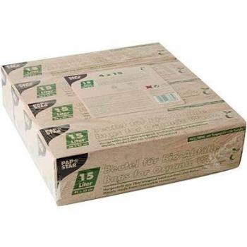 Kompostbeutel 15 l, Bio-Folie, 60 Stück, 44 cm x 55 cm, grün